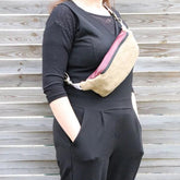 Sacoche banane bandoulière bordeaux femme